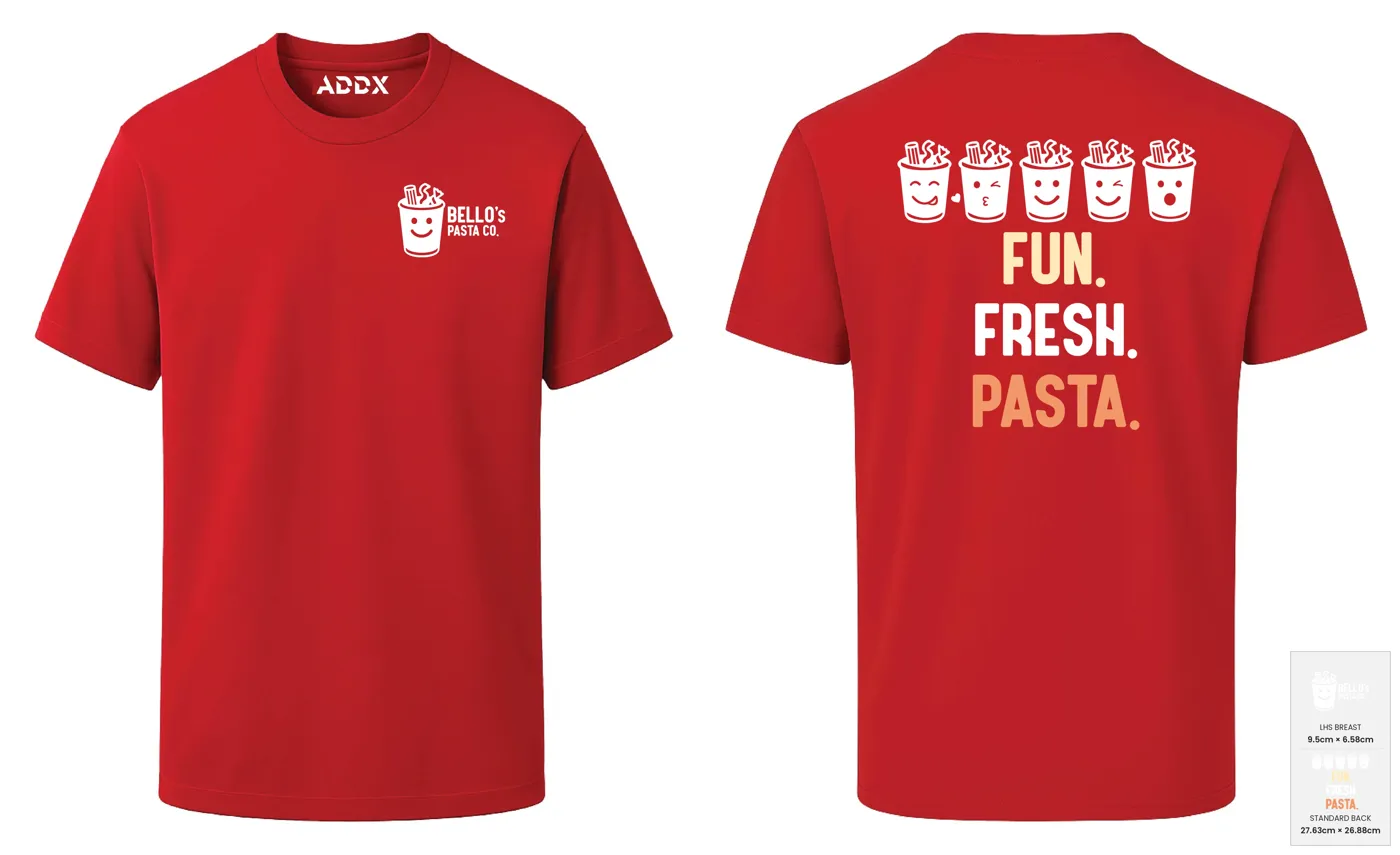 Customer mockup of Axis Tee