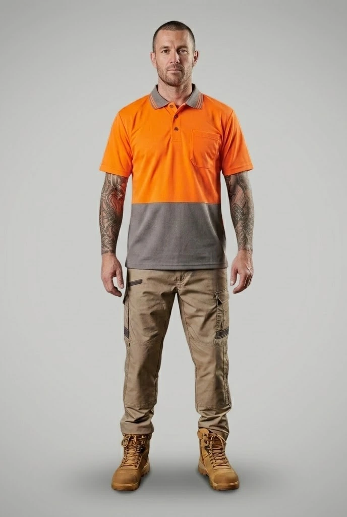 Hi Vis Traditional Polo L/S