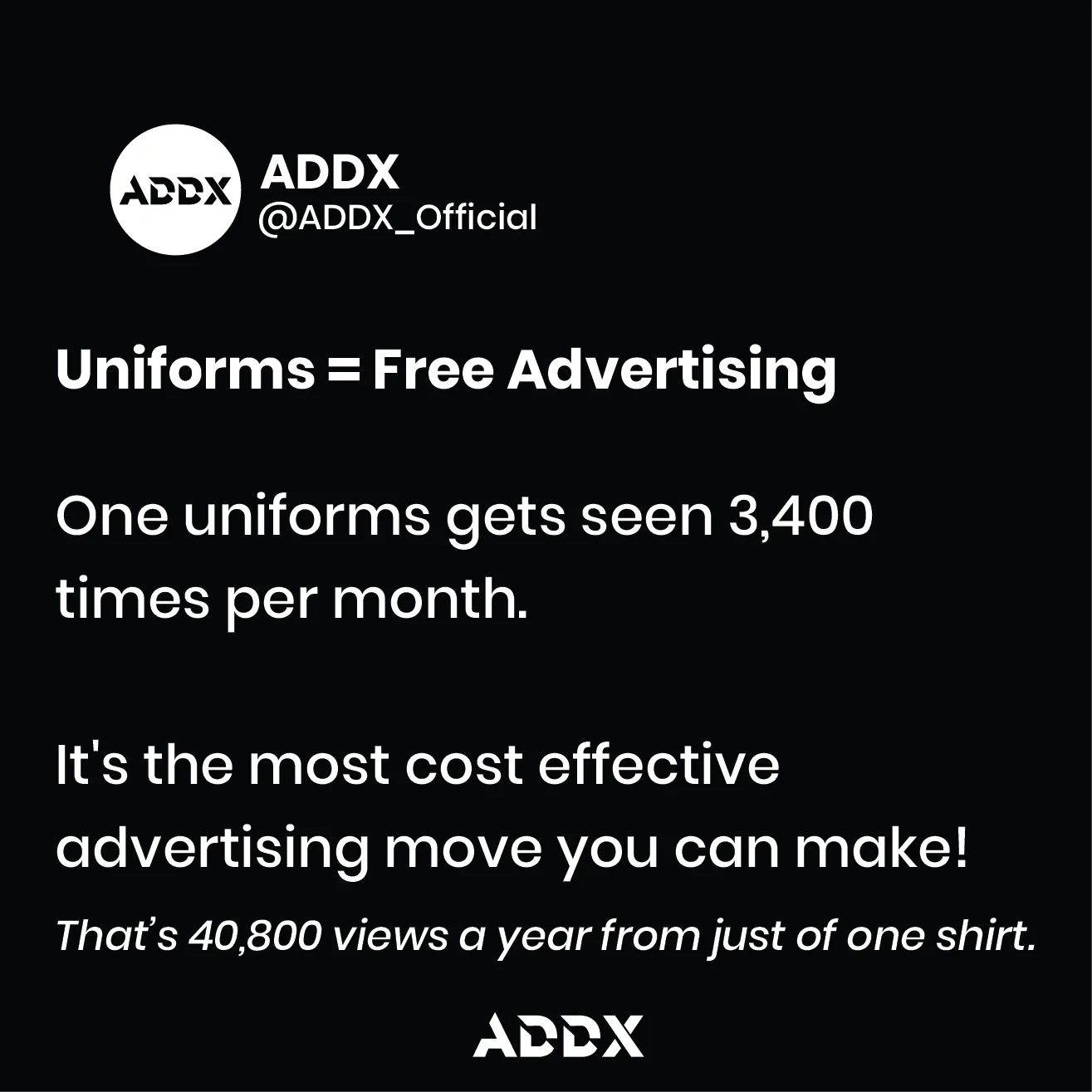 Research stat on custom uniforms and branding